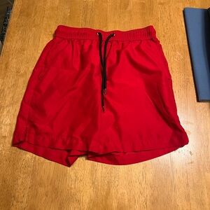 George Red Athletic Shorts Lightweight Design